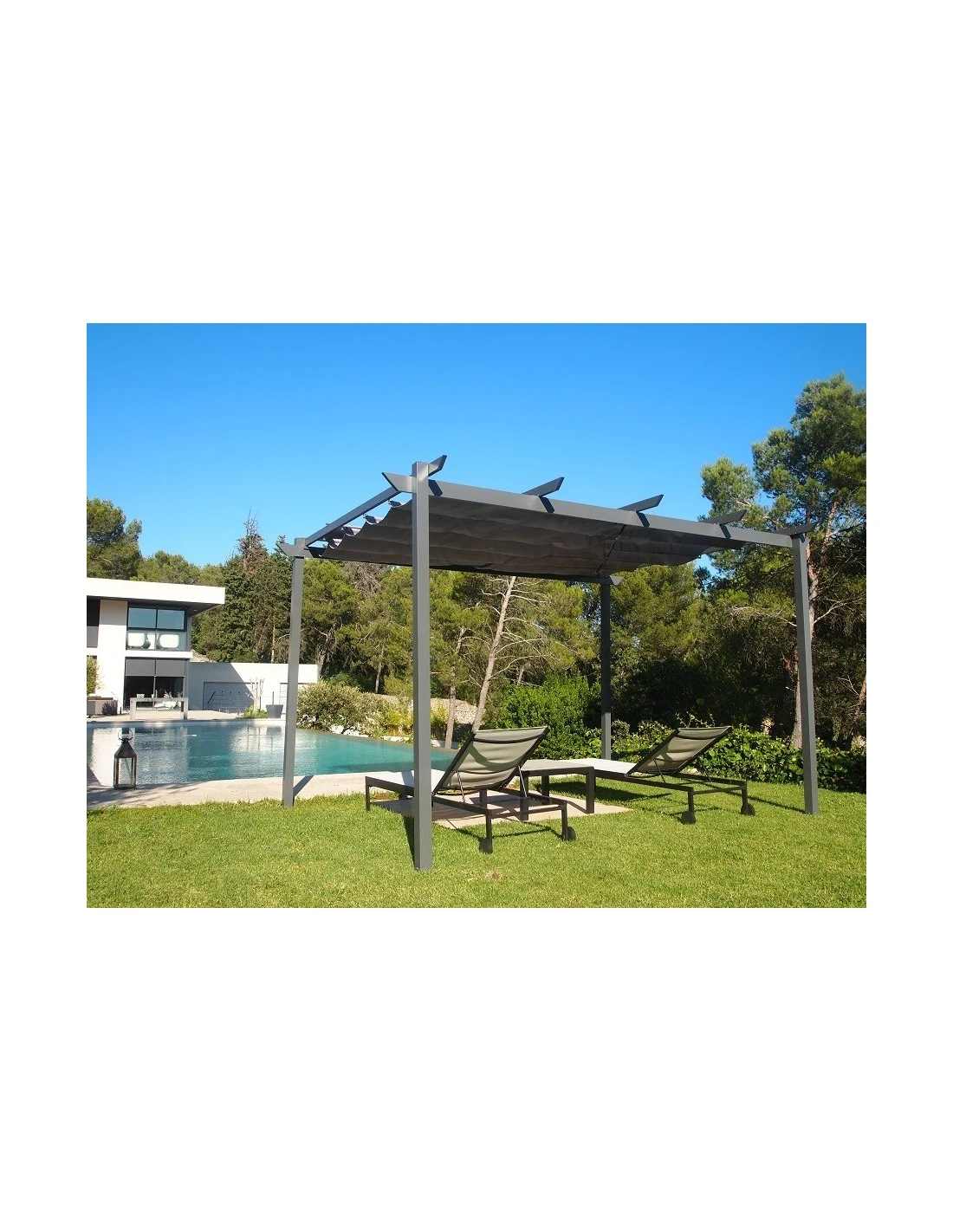 Tonnelle MANHATTAN En Aluminium 3 X 4 M